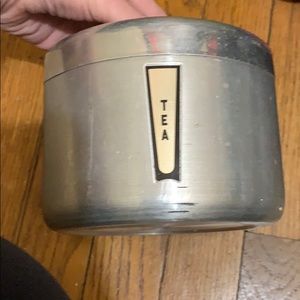 Set of vintage Kromex metal canister